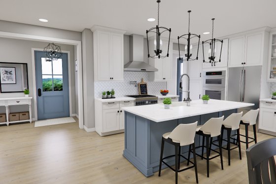 Interior - Kitchen 3 for Farmhouse House Plan #51-1277 - 4 bed, 4.5 bath