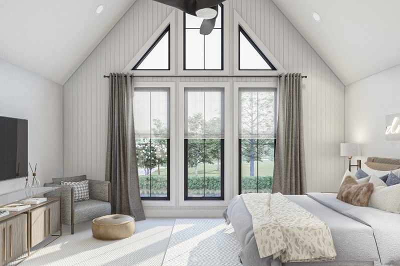 House Blueprint - Interior - Bedroom 2 for Modern House Plan #455-528 - 4 bed, 4.5 bath