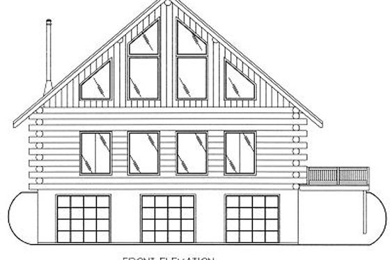 Exterior - Other Elevation for Log House Plan #117-501 - 3 bed, 3.5 bath