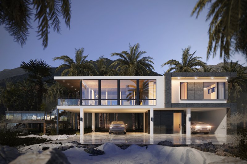 Architectural House Design - Modern Exterior - Front Elevation Plan #1066-301