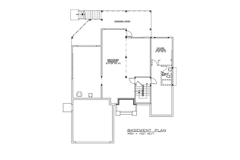 Dream House Plan - Floor Plan - Lower Floor for Craftsman House Plan #1100-127 - 3 bed, 2 bath
