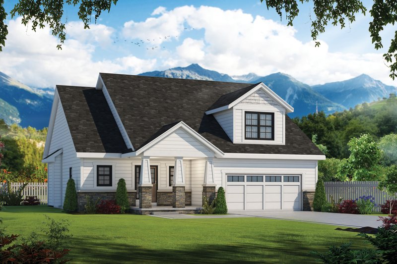 House Plan Design - Craftsman Exterior - Front Elevation Plan #20-2261