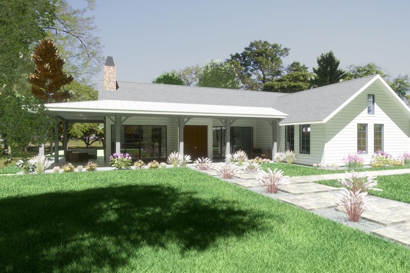 Architectural House Design - Exterior - Front Elevation 2 for Country House Plan #1126-2 - 3 bed, 2 bath
