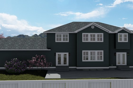 Exterior - Rear Elevation for Craftsman House Plan #1060-55 - 5 bed, 3 bath