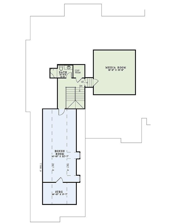 House Blueprint - European Floor Plan - Upper Floor Plan #17-2476