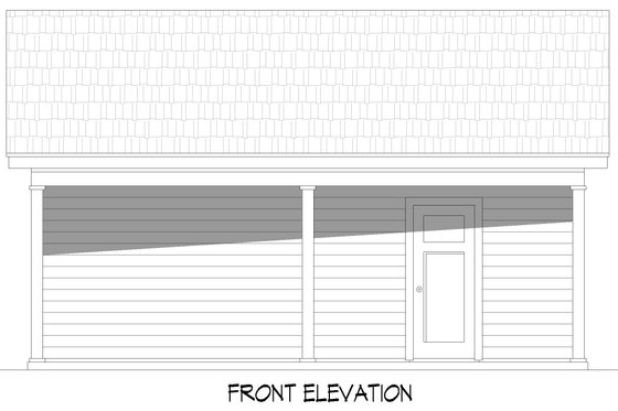Exterior - Front Elevation 3 for Traditional House Plan #932-755, 1 bath