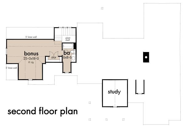 Architectural House Design - Cottage Floor Plan - Upper Floor Plan #120-269