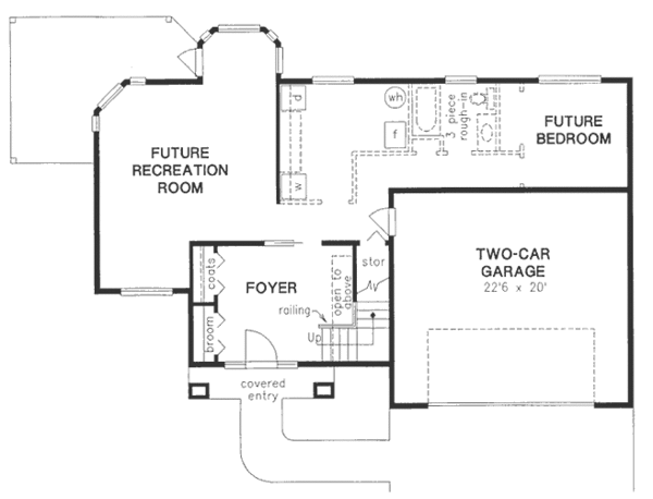 House Design - European Floor Plan - Lower Floor Plan #18-223
