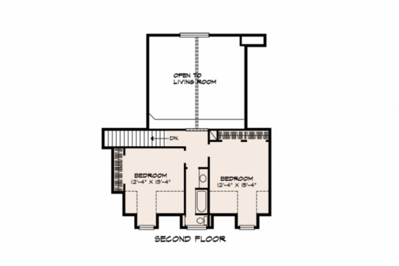 Floor Plan - Upper Floor for Country House Plan #140-150 - 4 bed, 3.5 bath