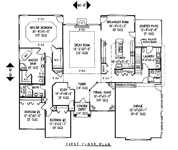 Traditional Floor Plan - Main Floor Plan #11-116