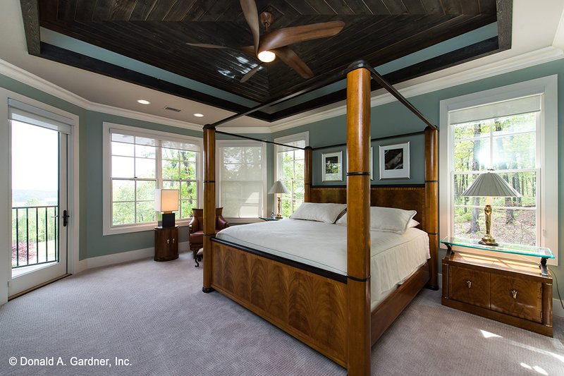Architectural House Design - Interior - Master Bedroom for Craftsman House Plan #929-937 - 4 bed, 4 bath