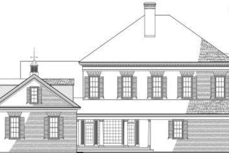 Dream House Plan - Exterior - Rear Elevation for Classical House Plan #137-157 - 5 bed, 4 bath