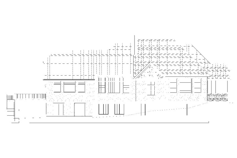 House Plan Design - Exterior - Rear Elevation 3 for European House Plan #1060-75 - 3 bed, 3.5 bath