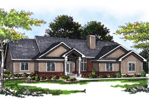 Traditional Exterior - Front Elevation Plan #70-223