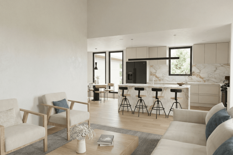 Home Plan - Interior - Family Room for Modern House Plan #923-459 - 3 bed, 2.5 bath