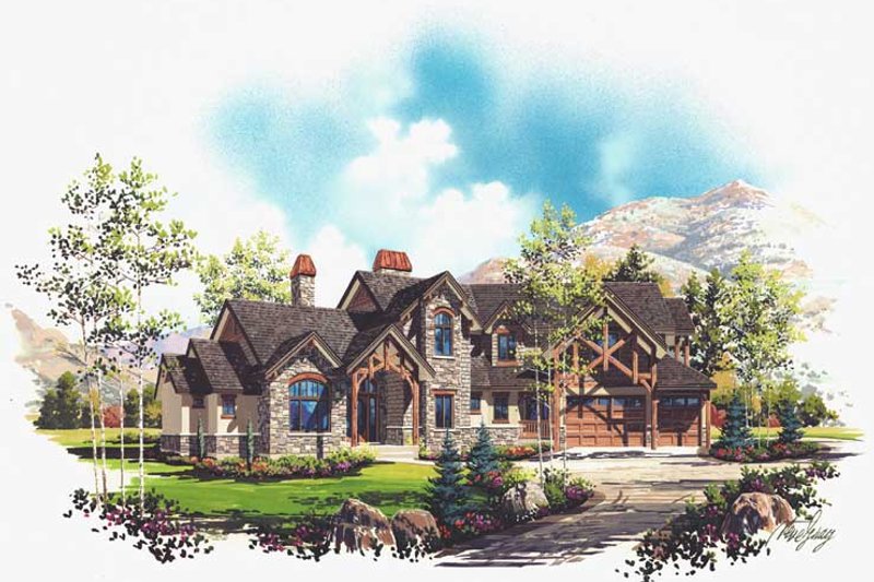 Home Plan - Colonial Exterior - Front Elevation Plan #5-446