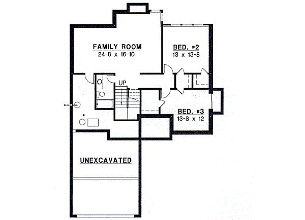 European Floor Plan - Lower Floor Plan #67-315