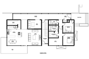 Modern Style House Plan - 2 Beds 2 Baths 2970 Sq/Ft Plan #498-5 