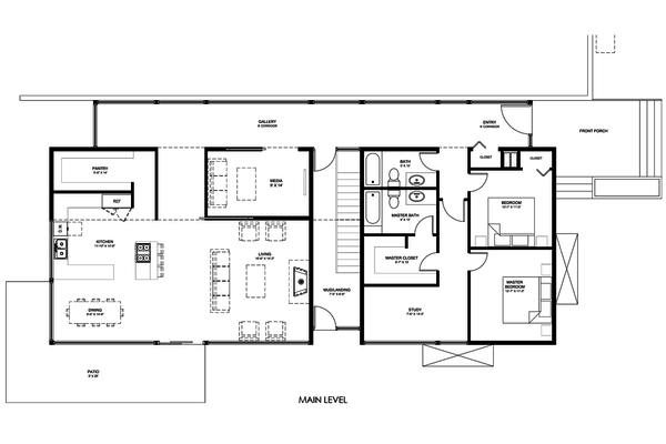 Modern Floor Plan - Main Floor Plan #498-5