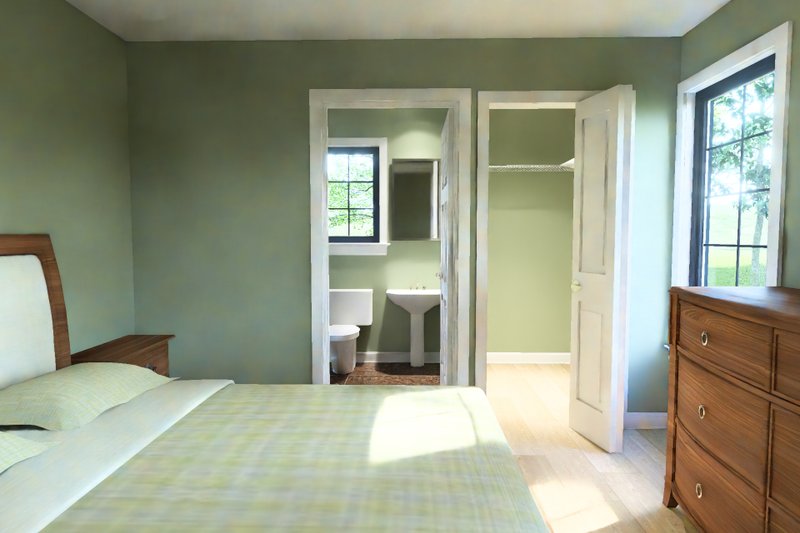 Architectural House Design - Interior - Master Bedroom for Cottage House Plan #513-2427 - 1 bed, 1 bath