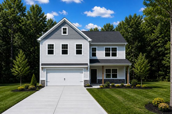 Exterior - Front Elevation 4 for Farmhouse House Plan #20-2545 - 4 bed, 2.5 bath