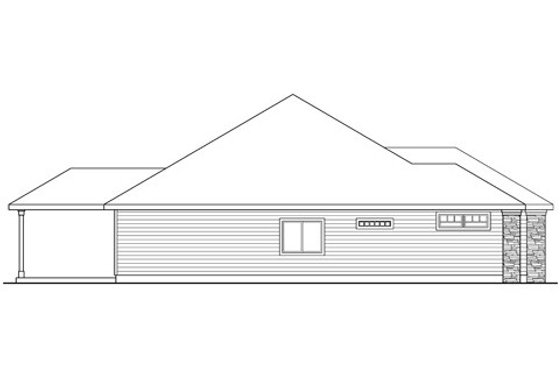 Exterior - Other Elevation for Ranch House Plan #124-833 - 3 bed, 2 bath