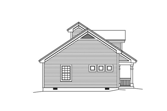 Exterior - Other Elevation for Country House Plan #57-681 - 4 bed, 2 bath