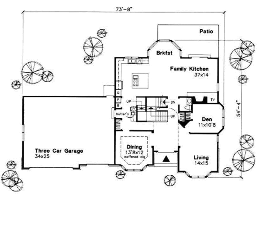 European Style House Plan - 4 Beds 3.5 Baths 3198 Sq/Ft Plan #50-144 ...