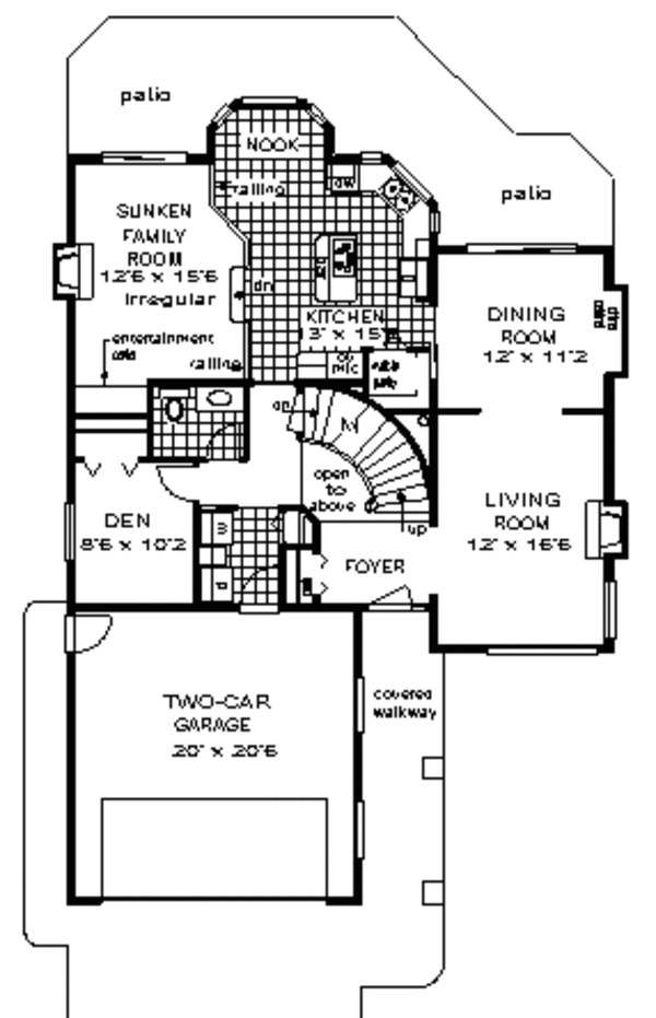 House Design - European Floor Plan - Main Floor Plan #18-219