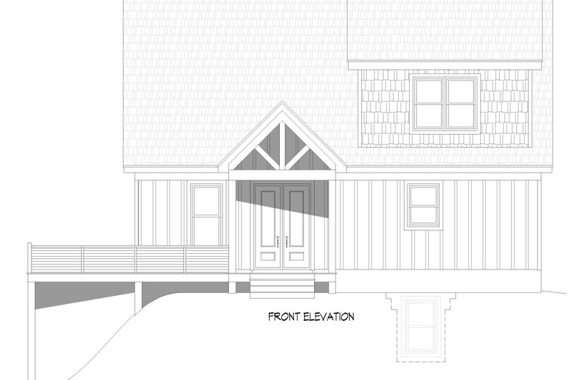 Architectural House Design - Exterior - Front Elevation 4 for Country House Plan #932-1384 - 3 bed, 2.5 bath