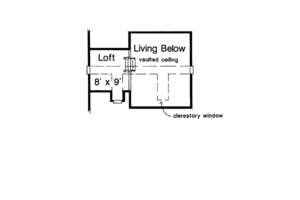 Floor Plan - Upper Floor for Colonial House Plan #410-249 - 1 bed, 1 bath
