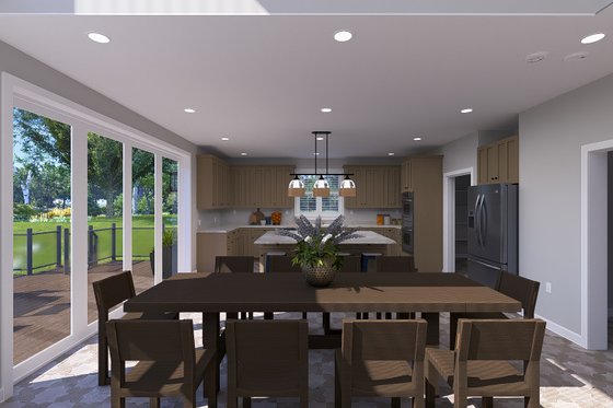 Interior - Dining Room for Craftsman House Plan #1060-246 - 5 bed, 3.5 bath