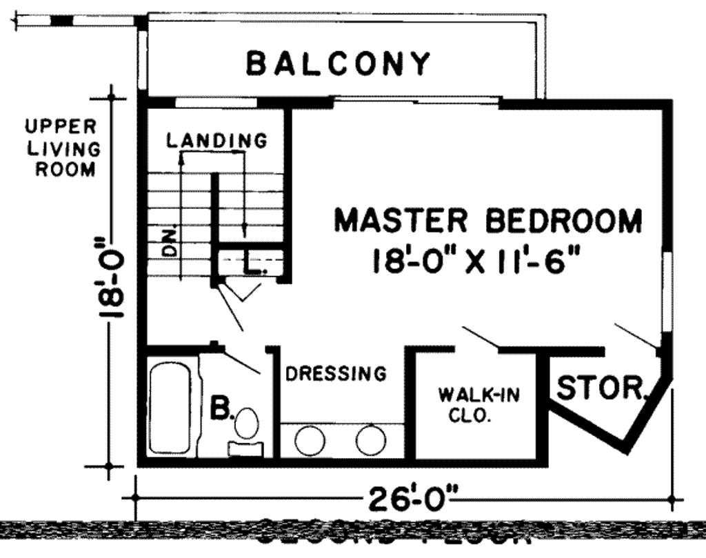 Floor Plan - Upper Floor for Modern House Plan #312-486 - 3 bed, 3 bath