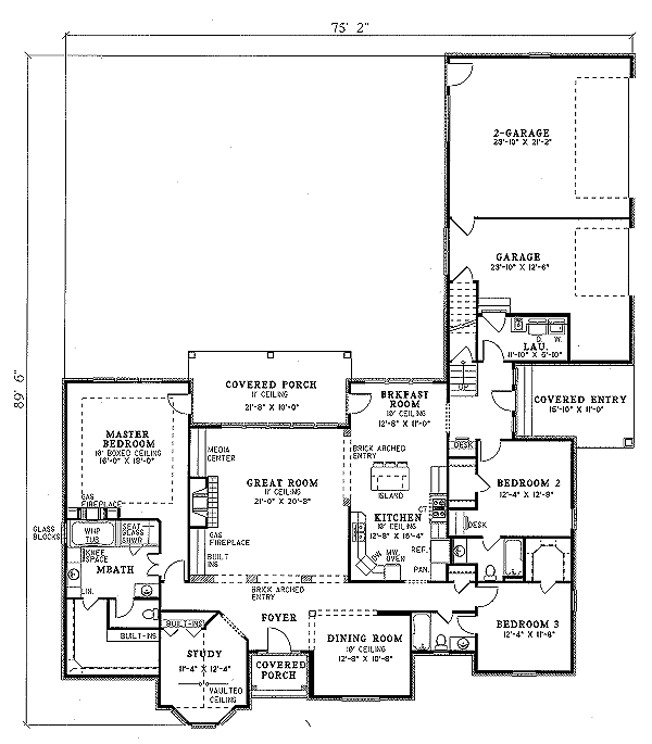 Traditional Floor Plan - Main Floor Plan #17-243