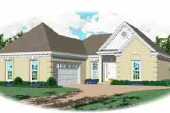 Exterior - Front Elevation for European House Plan #81-175 - 3 bed, 2 bath