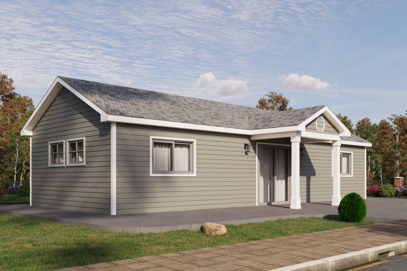 House Plan Design - Exterior - Other Elevation 1 for Traditional House Plan #1106-28 - 2 bed, 1 bath