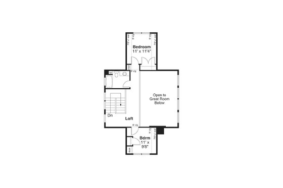 Floor Plan - Upper Floor for Cottage House Plan #124-1366 - 3 bed, 2.5 bath