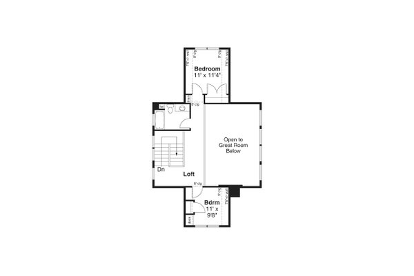 House Blueprint - Cottage Floor Plan - Upper Floor Plan #124-1366