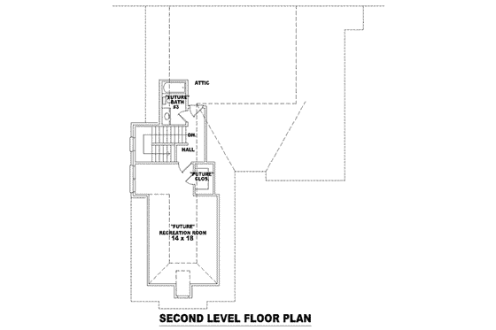 Floor Plan - Other Floor for European House Plan #81-1316 - 3 bed, 2 bath