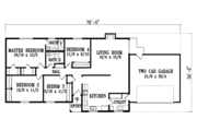 Mediterranean Style House Plan - 4 Beds 2 Baths 1585 Sq/Ft Plan #1-1301 