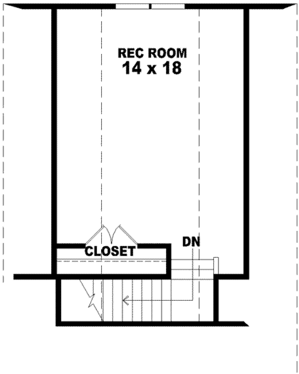 Floor Plan - Upper Floor for Traditional House Plan #81-911 - 3 bed, 2 bath
