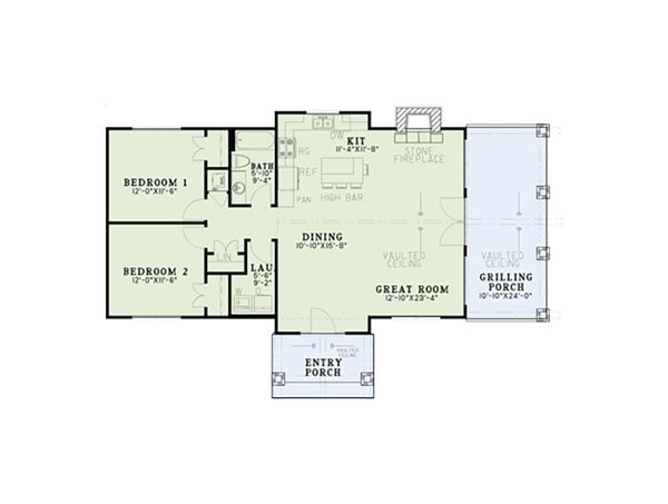 Architectural House Design - Traditional Floor Plan - Main Floor Plan #17-2615