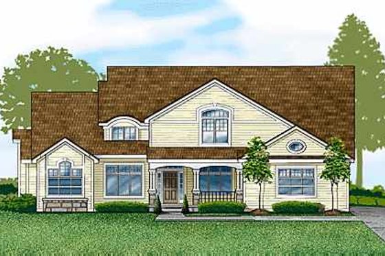 Exterior - Front Elevation for Bungalow House Plan #67-290 - 4 bed, 3 bath