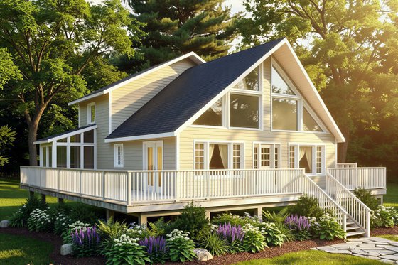 Exterior - Front Elevation for Contemporary House Plan #312-574 - 3 bed, 2.5 bath