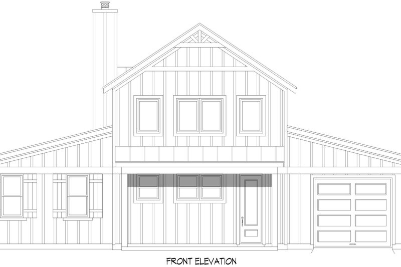 House Design - Exterior - Front Elevation 3 for Barndominium House Plan #932-1145 - 3 bed, 2 bath