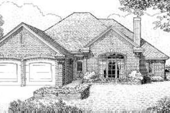 Exterior - Front Elevation for European House Plan #310-136 - 4 bed, 2 bath