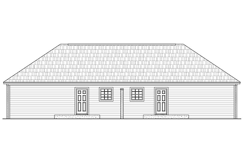 Architectural House Design - Exterior - Front Elevation 3 for Southern House Plan #21-391 - 2 bed, 1 bath