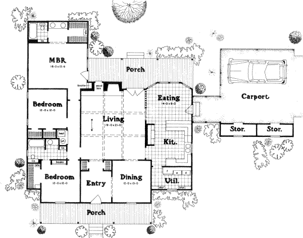 Country Floor Plan - Main Floor Plan #36-288