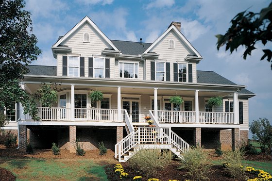 Exterior - Rear Elevation for Farmhouse House Plan #929-16 - 4 bed, 3.5 bath