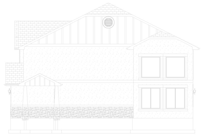House Design - Exterior - Other Elevation 2 for Craftsman House Plan #1060-313 - 3 bed, 2.5 bath